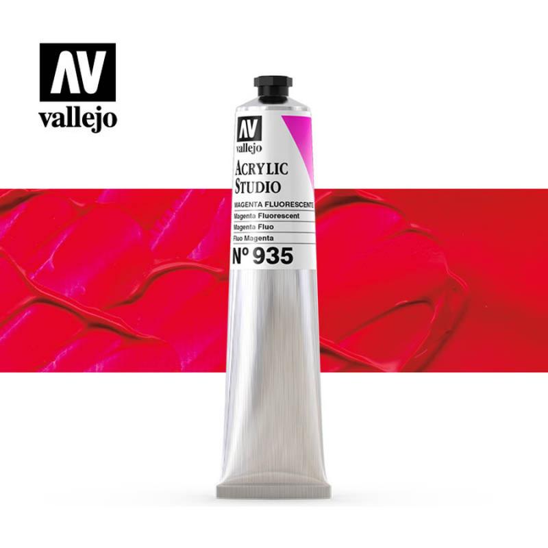 Acrylic Studio Paint Tube - Vallejo 58ml - Magenta 21935