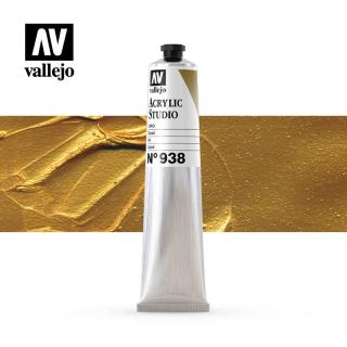 Acrylic Studio Paint Tube - Vallejo 58ml - Metallic Gold