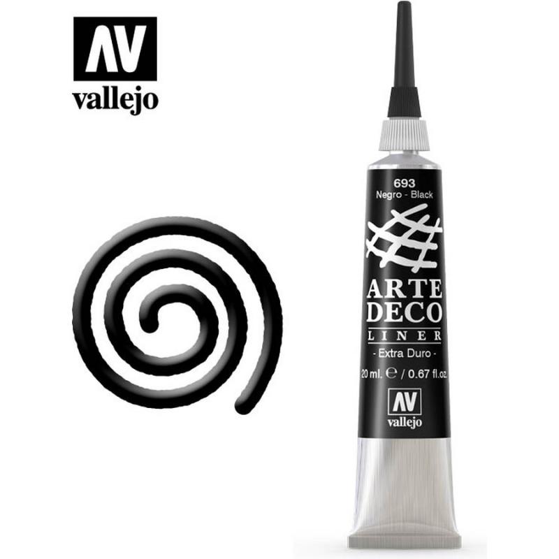 Artedeco Liner-Contour Tube -Vallejo 20ml Black 83693