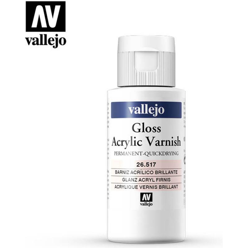 Acrylic Gloss Varnish Permanent-Quick Drying -Vallejo 60ml 26517