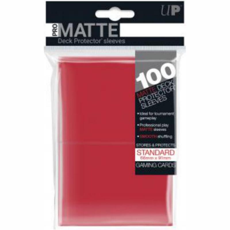 Ultra Pro - Standard Deck Protector - PRO-Matte Red (100 Sleeves)
